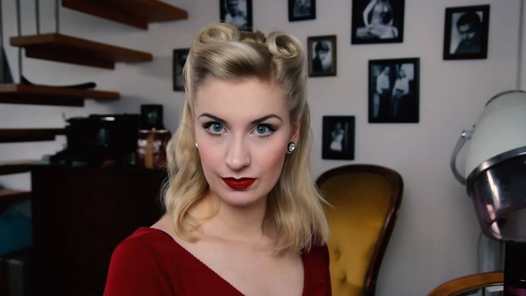 Victory rolls vintage hairstyle